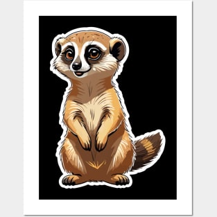 Meerkat Cute Illustration Posters and Art